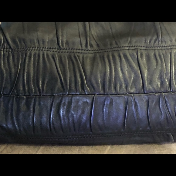Prada Black Leather Ruched Handbag - Picture 3 of 5